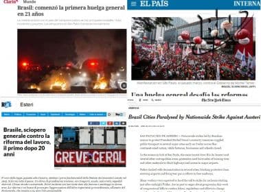 Greve geral: Imprensa internacional repercute manifestações no Brasil; veja fotos