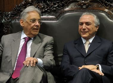Temer se encontra com FHC para evitar que PSDB saia da base governista