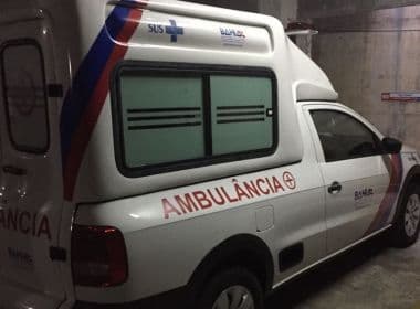 Ambulância de emenda parlamentar é flagrada em estacionamento da AL-BA