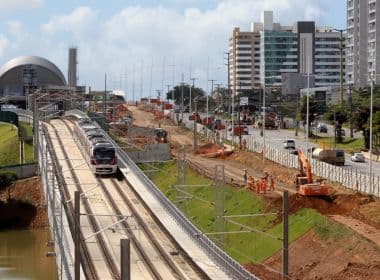 Metrô chega a Mussurunga em viagem-teste; até setembro 4 estações serão inauguradas