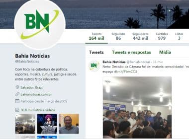 Bahia Notícias está entre perfis mais influentes na discussão política no Twitter no Brasil