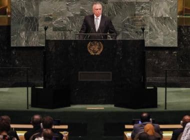 Na abertura da Assembleia da ONU, Temer defende abertura do Brasil para o mundo