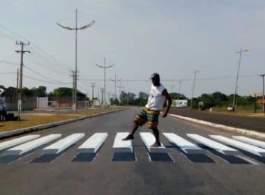 Faixa de pedestre em 3D chama atenção, mas é descartada em Salvador: ‘Pode confundir’
