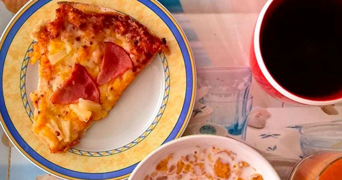 Pizza pode ser mais saudável do que cereal para café da manhã, diz nutricionista