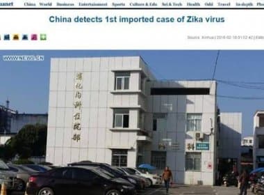 China registra primeiro caso de zika vírus, após chines viajar para Venezuela
