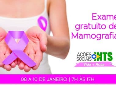 INTS oferece exames de mamografia gratuitos a moradoras do Bairro da Paz