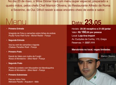Coluna Social: Wine Dinner 2013