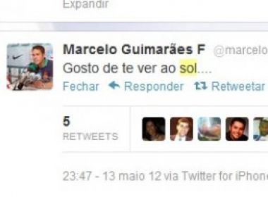 Pelo Twitter, MGF usa música para ironizar o Vitória