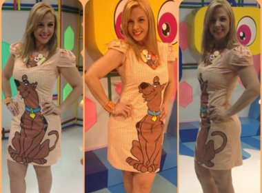 Carla Perez usa vestido do Scooby-Doo