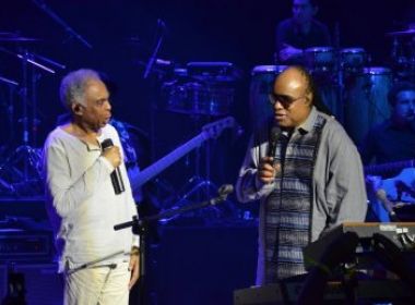Gilberto Gil canta com Stevie Wonder no Rio