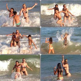 Carla Perez curte praia com filhos e manda recado para Xanddy: 'Só faltou vc para a nossa alegria ser completa'