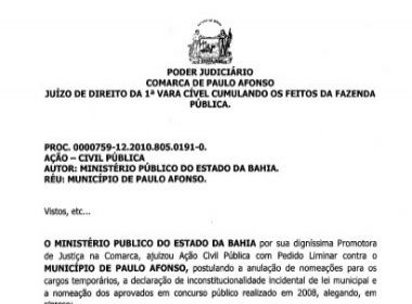 Advogado diz que intervenção do Estado em Paulo Afonso "não surtirá efeito"