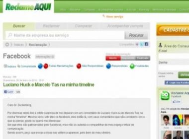 Usuário do Facebook insatisfeito ‘denuncia o site’ por ‘publicidade abusiva’