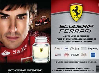 Campanha de perfumes da Ferrari no Brasil é estrelada por Fernando Alonso