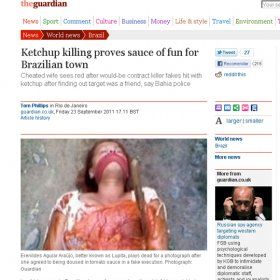 Caso da Mulher-Ketchup ganha destaque em sites internacionais