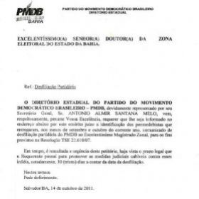  PMDB pede que Justiça Eleitoral dedure quem se desfiliou do partido