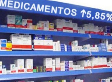 Medicamentos terão aumento de até 5,85% no Brasil