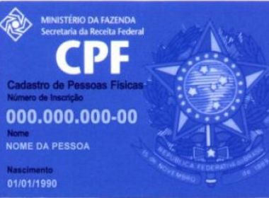 Cidadão pode pedir emissão de CPF gratuitamente pela internet