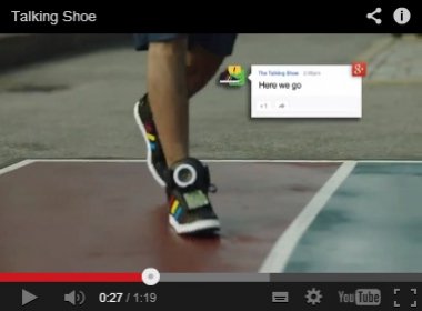 Google lança tênis falante que interage com quem o calça