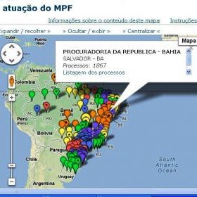 Procuradoria-Geral da República lança mapa das ações movidas em todo o Brasil