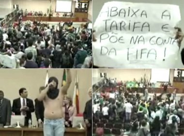 Manifestantes invadem Câmara de Vereadores em Maringá, no Paraná