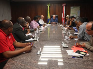 Governador se reúne com representantes de centrais sindicais  