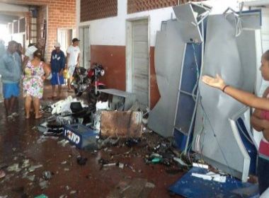 Serra Preta: Bandidos explodem caixa eletrônico em mercado municipal