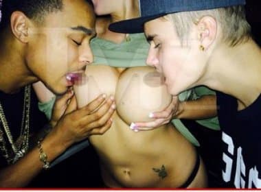Vaza foto de Justin Bieber com a boca em seio de stripper
