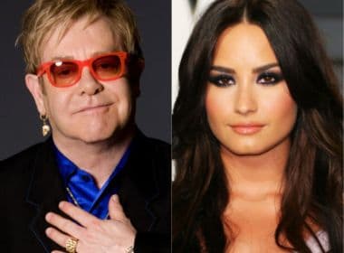 Elton Johnn divulga suposta parceria musical com Demi Lovato
