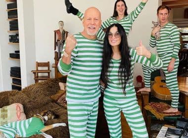 Divorciados há 20 anos, Demi Moore e Bruce Willis fazem quarentena juntos em família