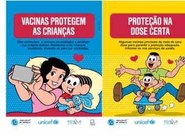 Unicef lança campanha com a Turma da Mônica para estimular vacinação