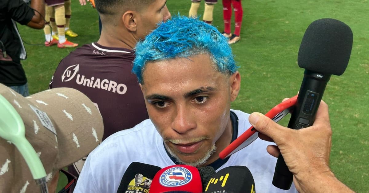 Autor do 3º gol , Jacaré comemora título do Bahia: "Vina me falou que eu seria feliz e realmente estou sendo"