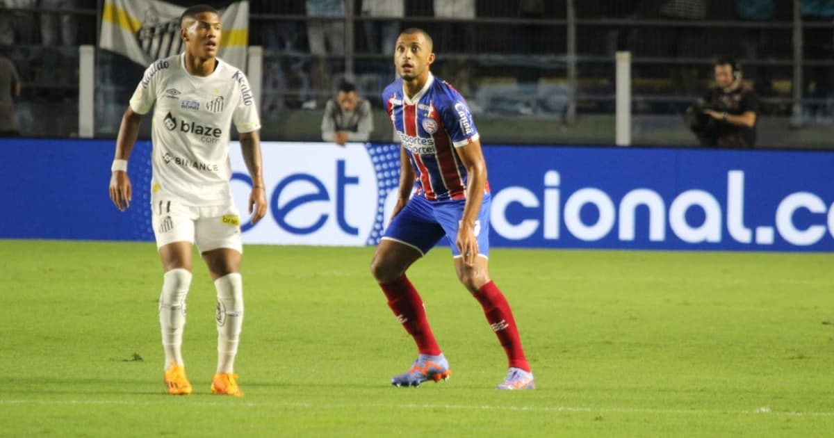 Dominado, Bahia leva três gols e perde para o Santos na Vila Belmiro