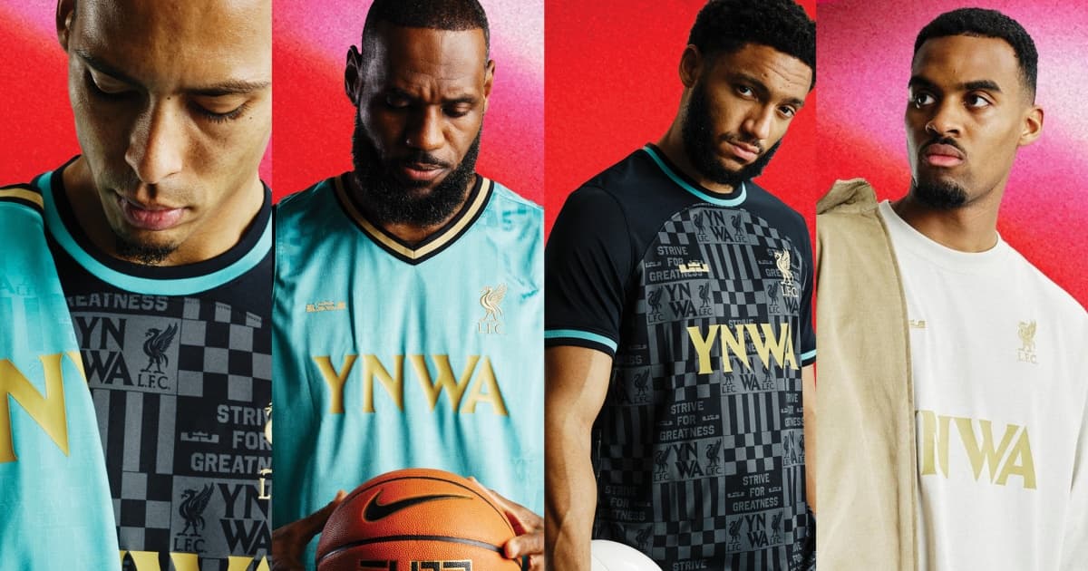 Liverpool divulga coleção de camisas da parceria entre o clube e LeBron James