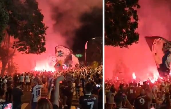 Vídeo: Torcida do Caxias faz a festa na chegada do time ao estádio, confira