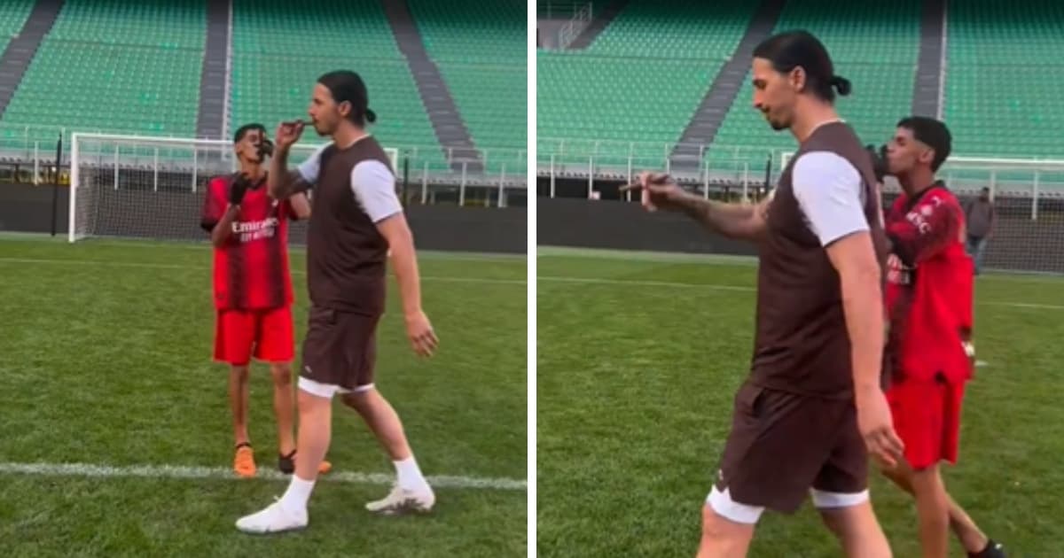 VÍDEO: Luva de Pedreiro ganha desafio e fuma charuto com Zlatan Ibrahimovic