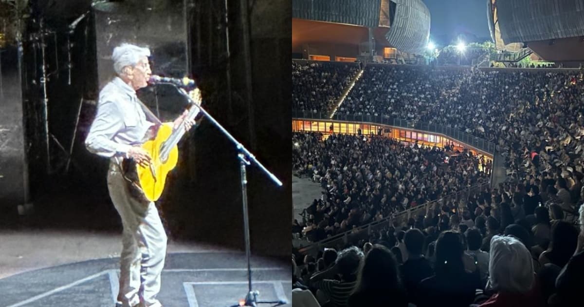 De volta a Roma, Caetano Veloso lota show no Parco della Musica