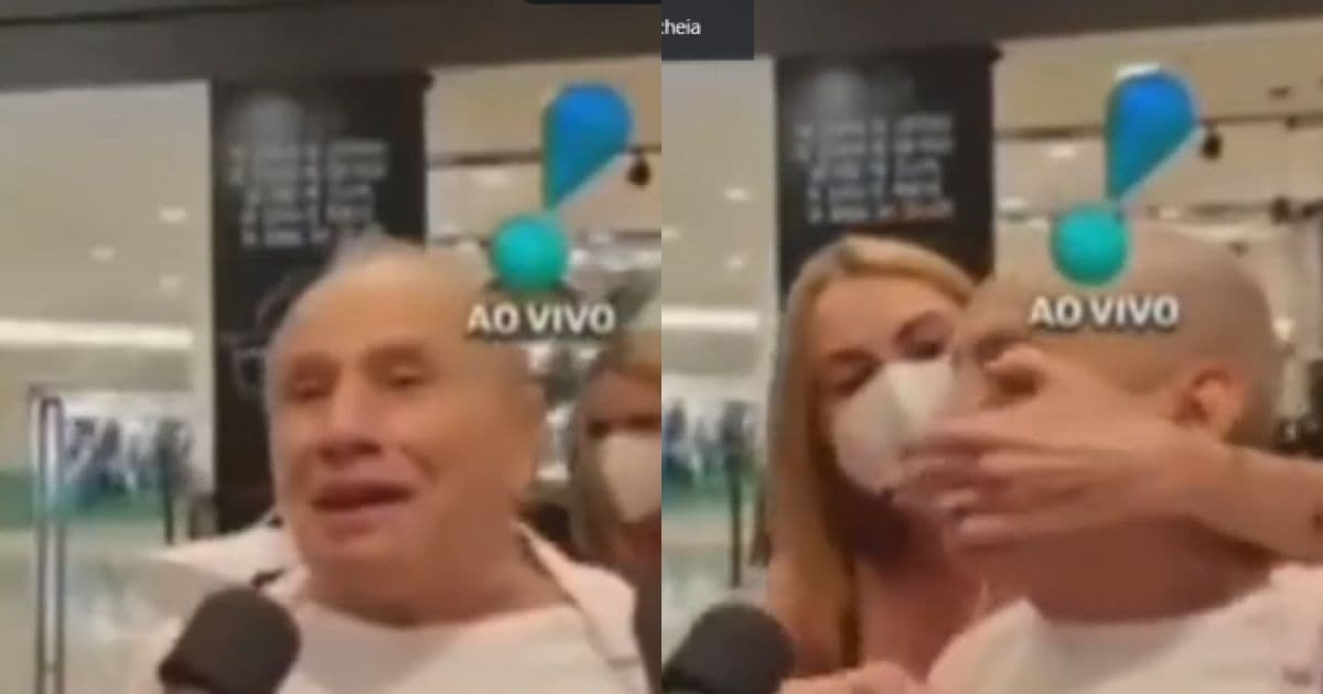 VÍDEO: Mulher mete mão na cara de Stênio Garcia porque ele está sem máscara