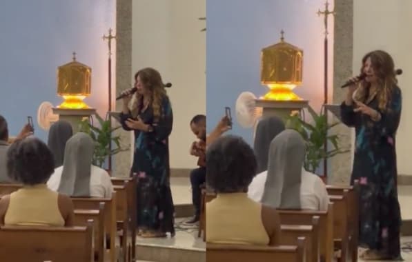 VÍDEO: Elba Ramalho participa de missa em Feira de Santana