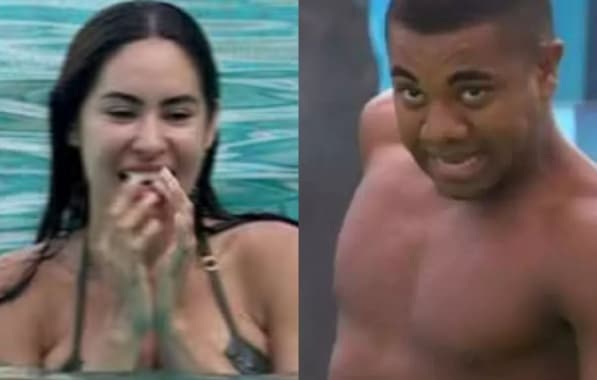 VÍDEO: Isabelle revela ter visto partes íntimas de Davi após baiano pular pelado na piscina do BBB 24