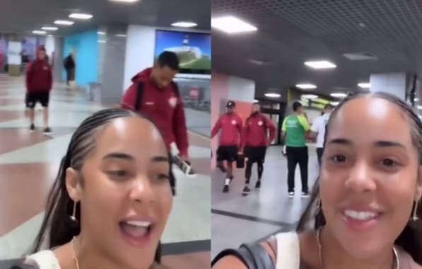 VÍDEO: Influenciadora provoca jogadores do Vitória no aeroporto após derrota para o Vasco