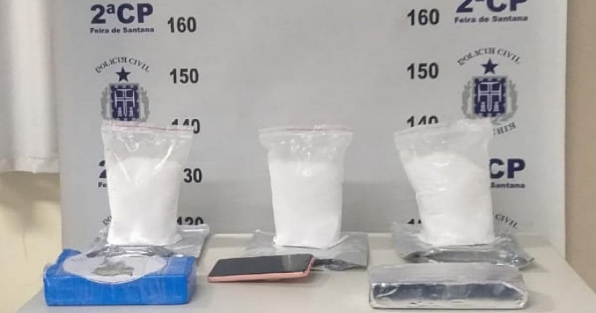 Feira: Polícia apreende 5 kg de cocaína escondida em tabletes e sacos plásticos