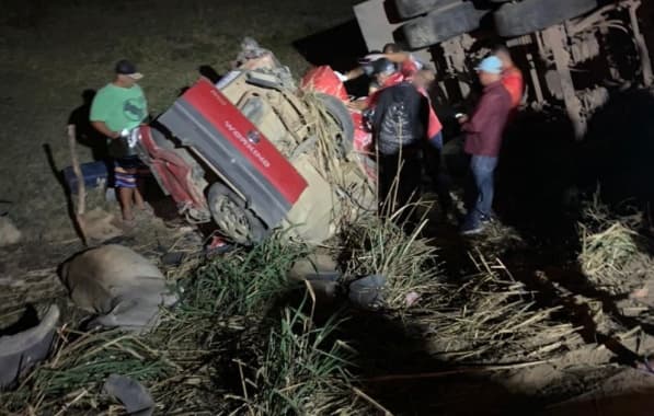 Duas pessoas e 4 animais morrem em acidente entre Planaltino e Nova Itarana; vereador sobrevive