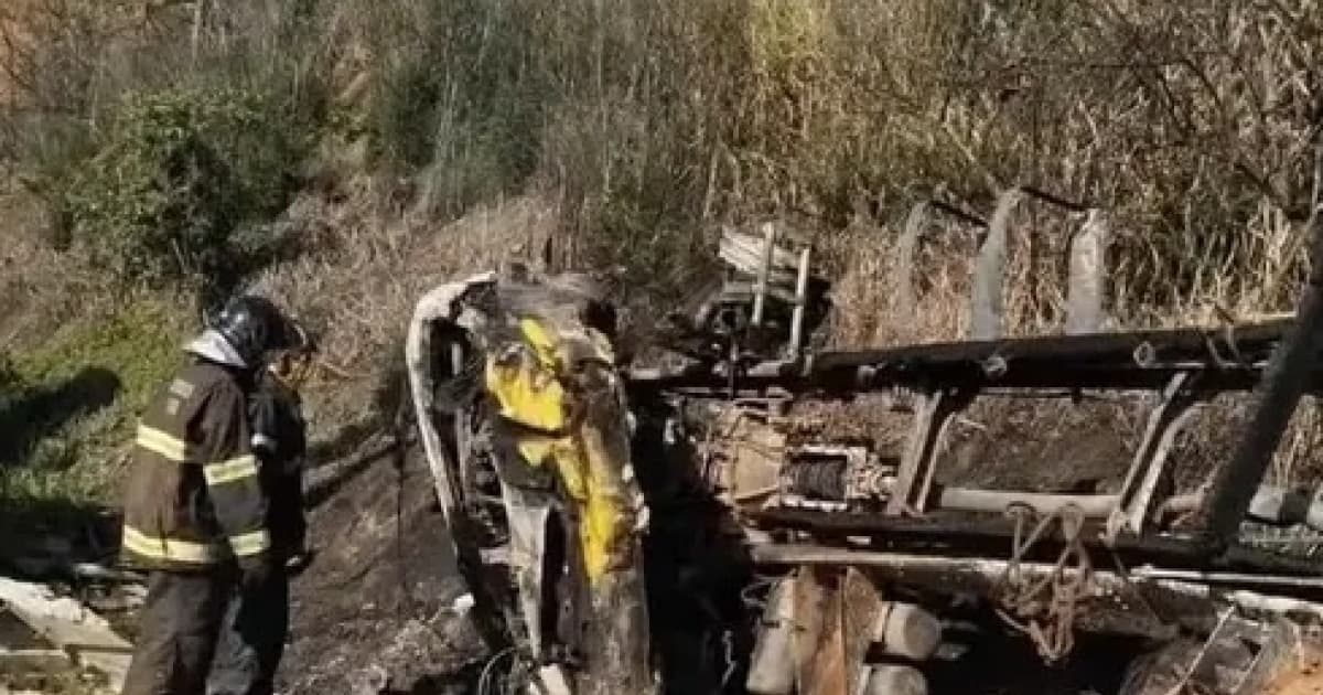 Motorista de carreta roubada morre após acidente no Extremo Sul baiano; carga foi saqueada