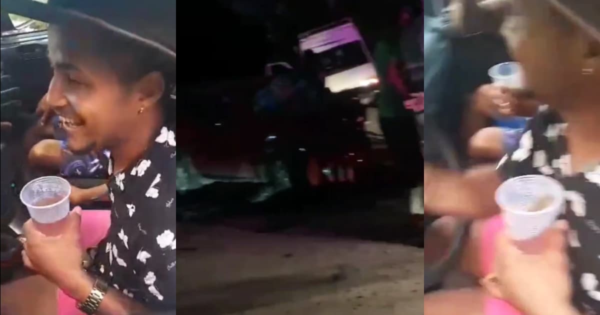 Batida deixa homem morto em Porto Seguro; vídeo mostra vítima com copo de cerveja antes de acidente