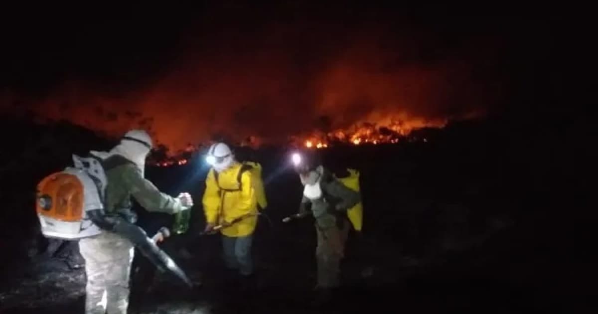 Incêndio de 800 hectares já dura 1 semana na Chapada Diamantina 