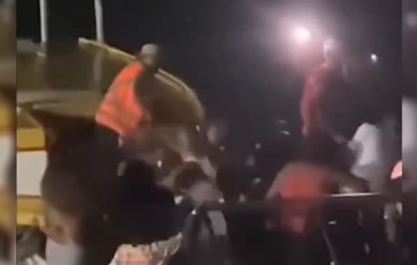 Vídeo mostra confusão antes de saída de barco em ilha de Madre de Deus