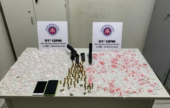 PM prende quatro homens com armas e drogas em cidade da Bacia do Jacuípe