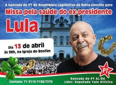 &#039;Xô urucubaca&#039;: Petistas baianos realizam missa para Lula em plena sexta-feira 13