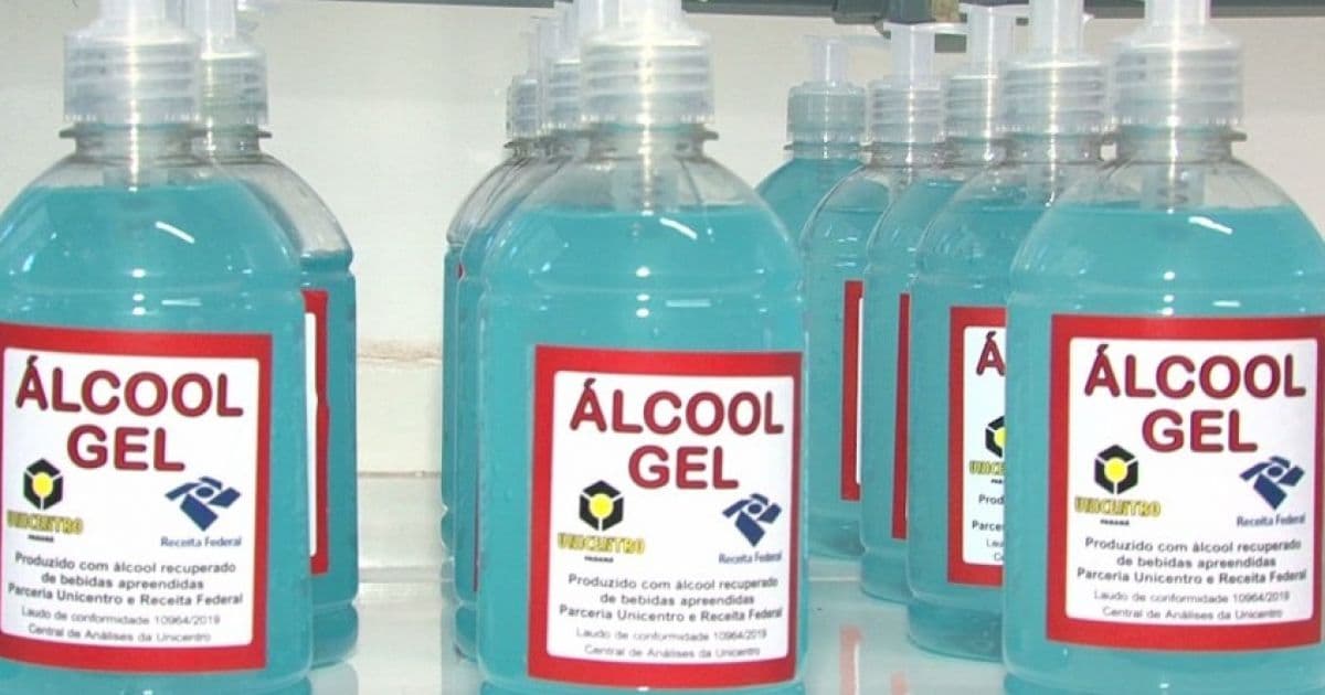 Universidade transforma bebidas apreendidas pela Receita Federal em álcool gel 